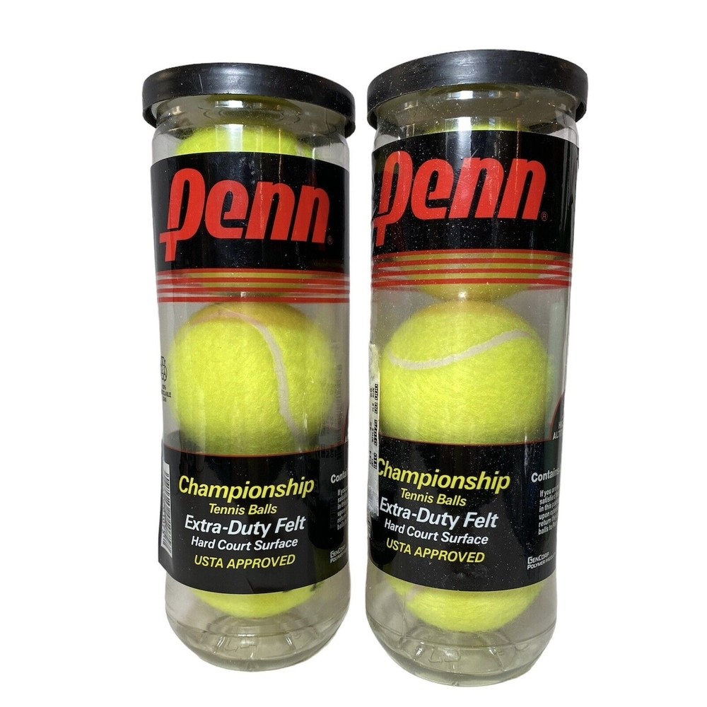 Penn 3 Championship Regular Duty Felt Tennis Ball (Two Packs of 3)